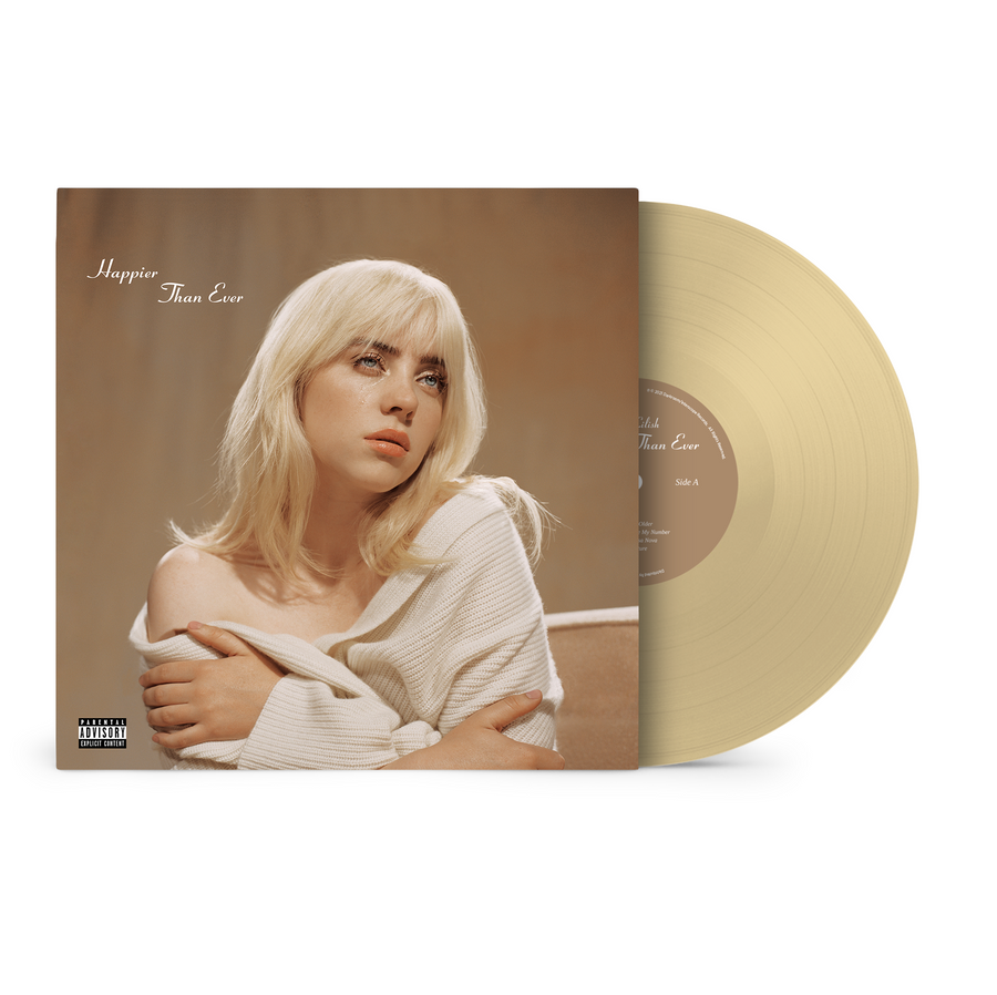 Billie Eilish - Happier Than Ever Exclusive Golden Yellow Color LP Vinyl Limited Edition Record VG+