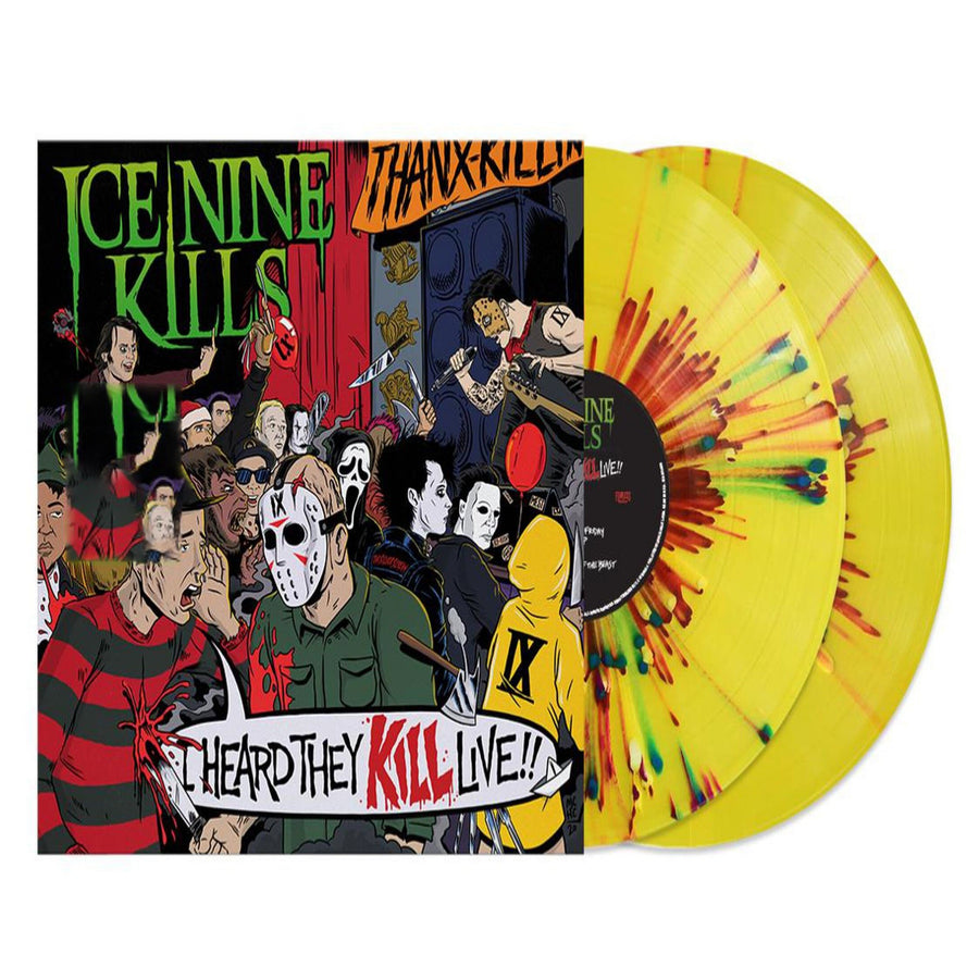 Ice Nine Kills - I Heard They Kill Live Exclusive Yellow Vinyl With Splatter 2LP Limited Edition only 500 Copies.