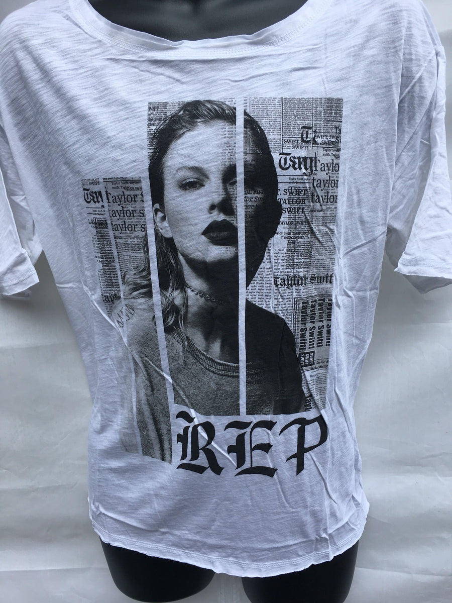 Taylor Swift Reputation White Block Tour t-Shirt L