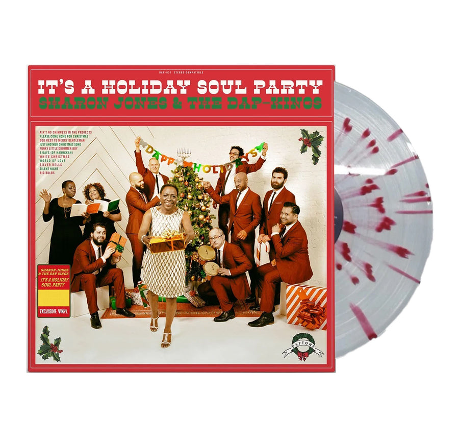 Sharon Jones & The Dap-Kings Its A Holiday Soul Party Exclusive Candy-Cane Splatter Color Vinyl LP