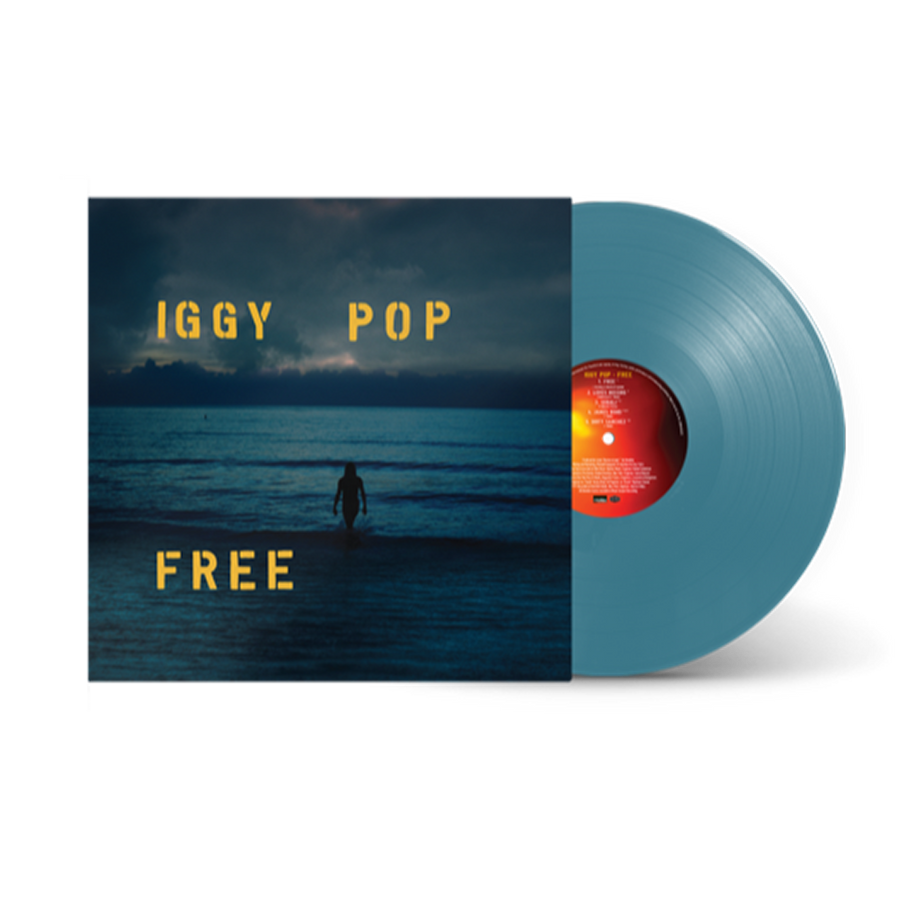 Iggy Pop - Free Exclusive Limited Edition Sea Blue Color Vinyl LP Record