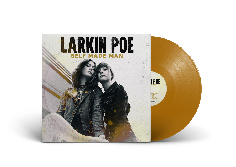 Larkin Poe - Self Made Man Exclusive limited Edition Tan Colored Vinyl Album LP_Record