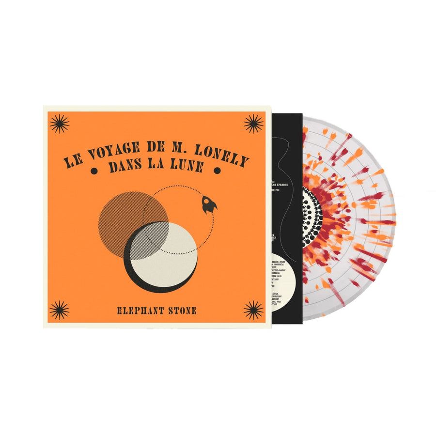 Elephant Stone - Le voyage de M. Lonely Dans La Lune Exclusive Clear with Orange and Red Splatter Vinyl LP Limited Edition # 200 Copies