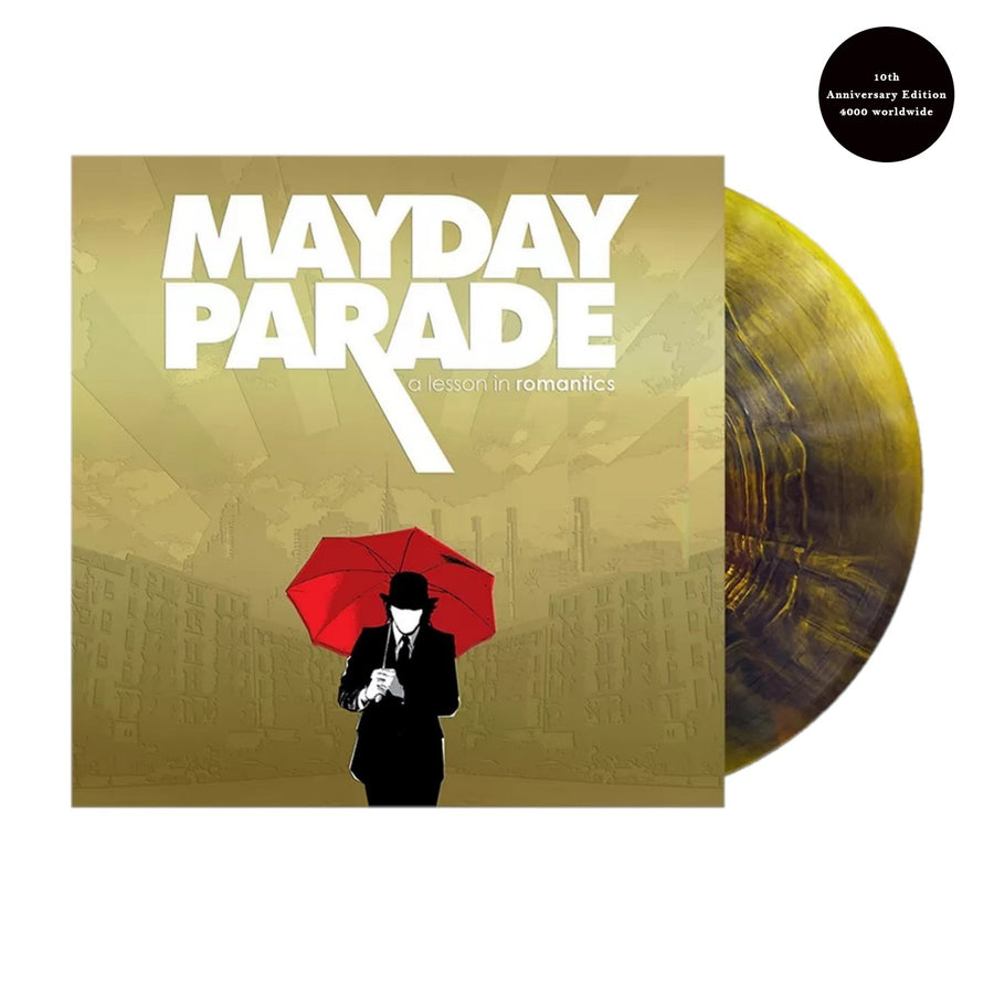 Mayday Parade - A Lesson In Romantics Exclusive Limited Edition Black & Yellow Galaxy Color Vinyl LP Record