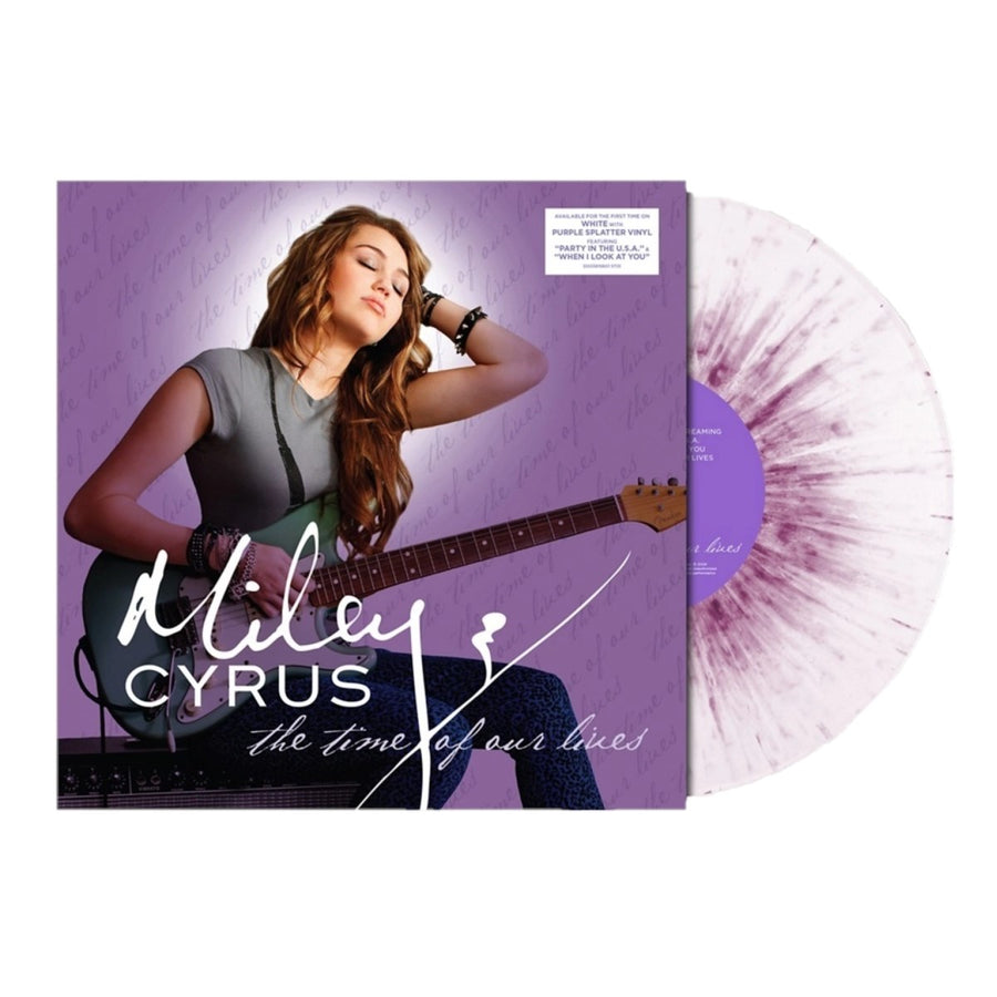Miley Cyrus - The Time of Our Lives Limited White with Purple Splatter Color Vinyl LP Record