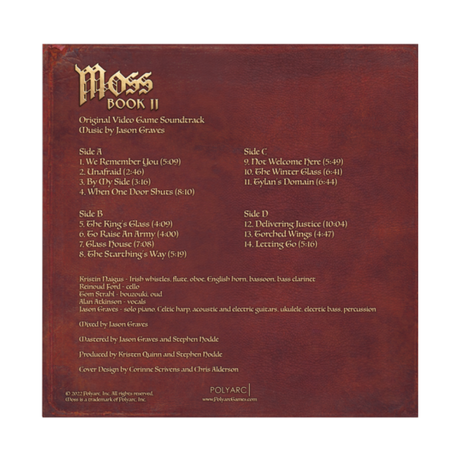 Jason Graves - Moss: Book II Original Game Soundtrack Exclusive Black Color Vinyl 2x LP Limited Edition Record