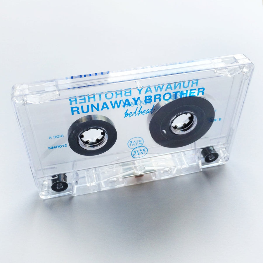 Runaway Brother - Bedhead Exclusive Blue/Gray Tint With White Ink Cassette Tape Limited Edition #44 Copies