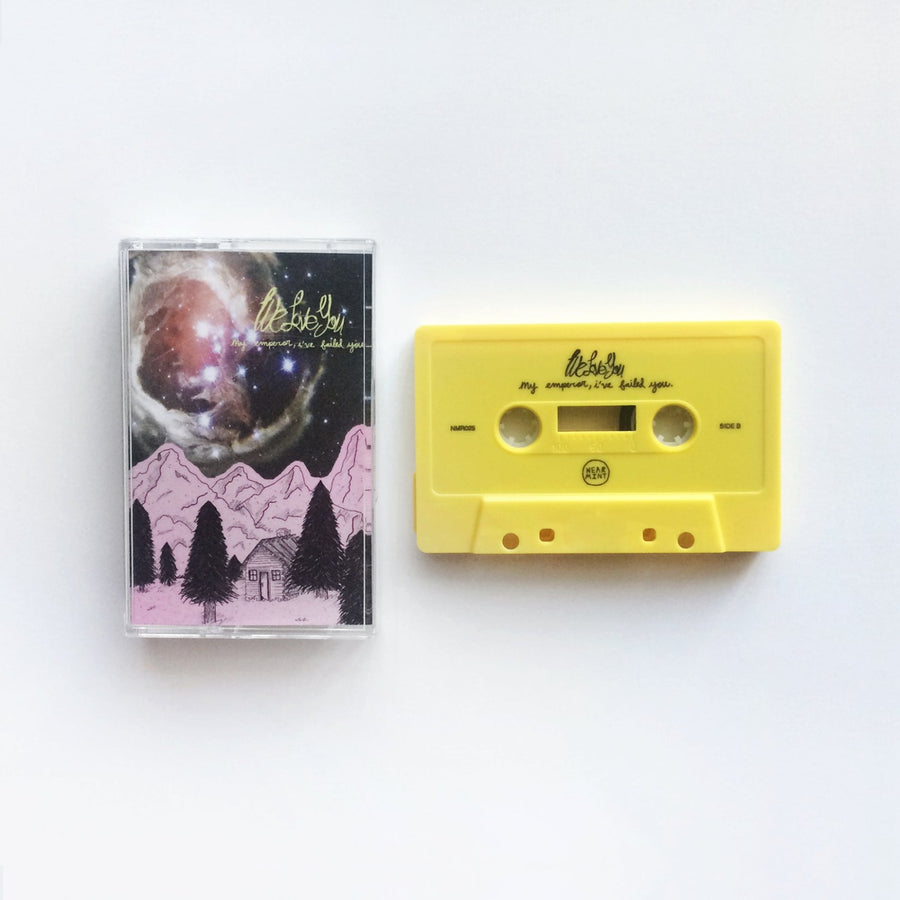 We Love You - My Emperor, I've Failed You Opaque Yellow With Black Ink Cassette Tape Limited Edition #22 Copies