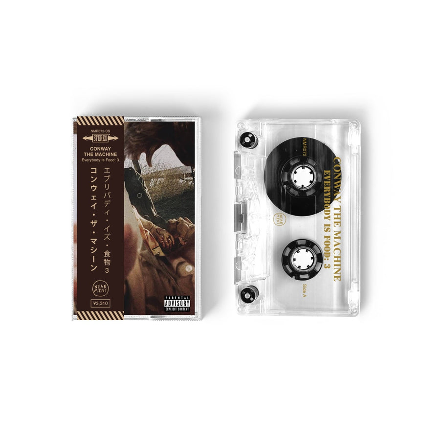 Conway The Machine - Everybody Is Food: 3 Exclusive Clear With Gold Ink (Japanese Obi Strip) Cassette Tape Limited Edition #50 Copies
