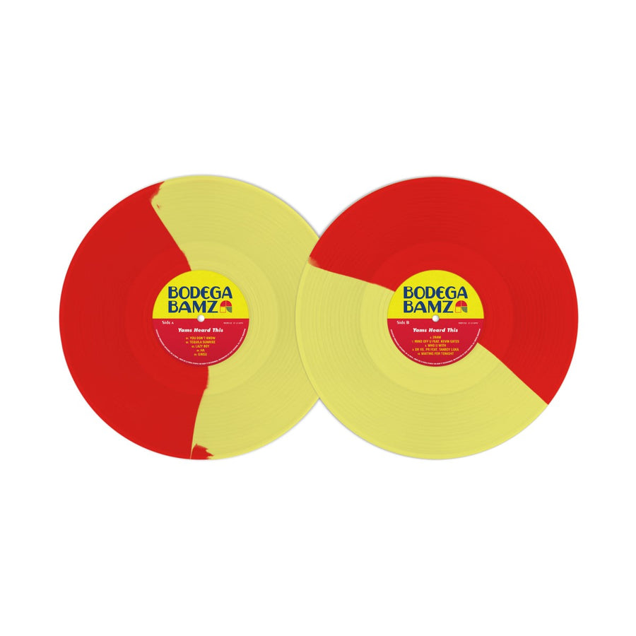 Bodega Bamz - Yams Heard This Exclusive Red/Yellow Split Color Vinyl LP Limited Edition #500 Copies