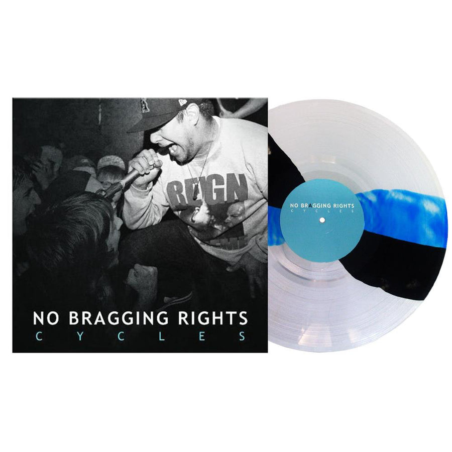 No Bragging Rights - Cycles Exclusive Limited Edition Clear W/ Black & Blue Twist LP Vinyl Record