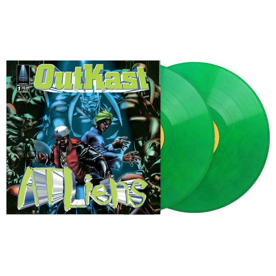 OutKast -  ATLiens Exclusive Neon Green & Blue Galaxy 2x LP Vinyl Club Edition