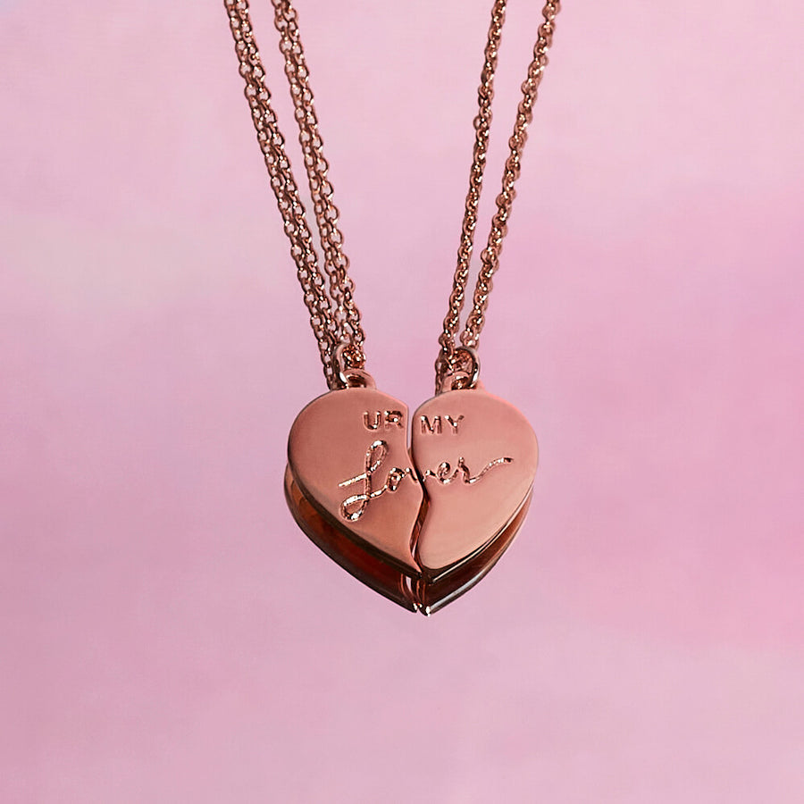Taylor Swift Ur My Lover Rose Gold Heart Necklaces Valentine's Day Collection