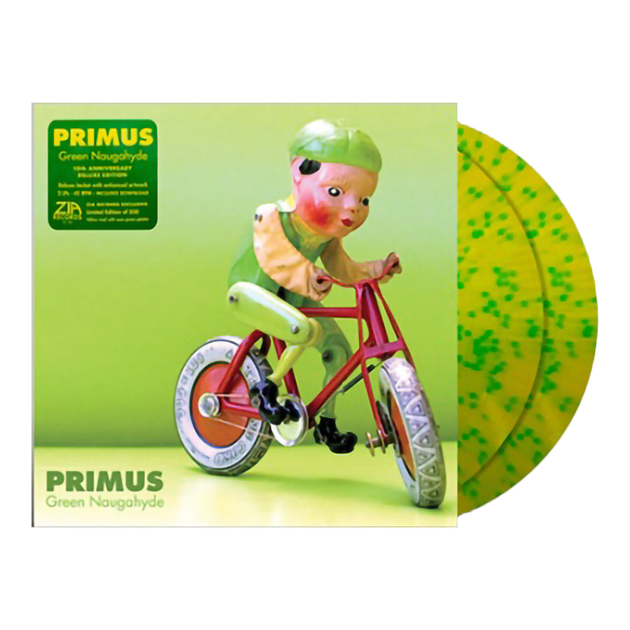 Primus - Green Naugahyde Exclusive Limited Edition Yellow w/ Neon Green Splatter Colored Vinyl LPx2 (500 Copies Worldwide)