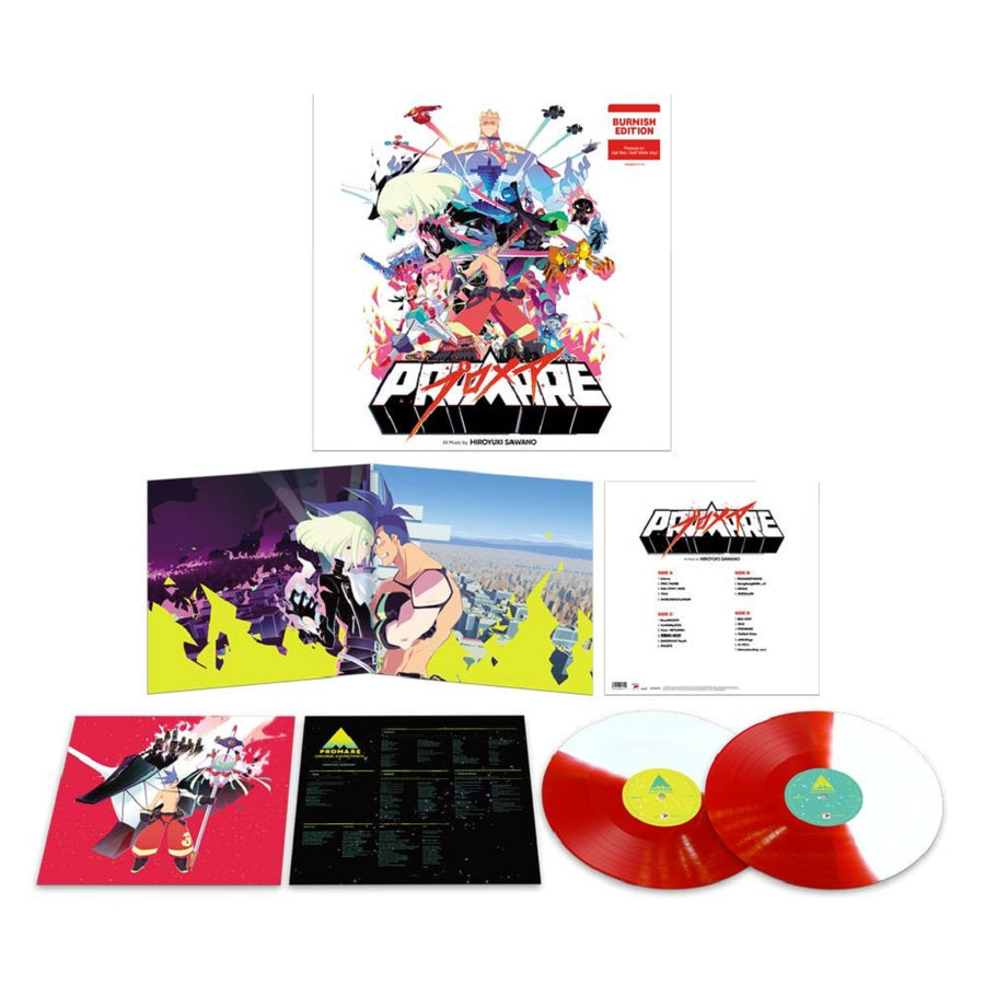 Hiroyuki Sawano Promare Limited Edition Red/White Splatter 2x LP Vinyl Soundtrack Record