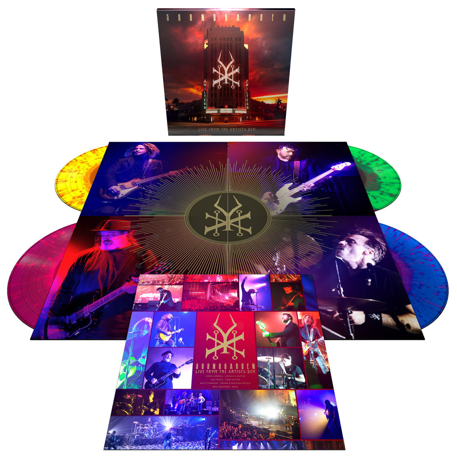 Soundgarden - Live From The Artists Den Exclusive Limited Edition Multicolor Neon Splatter Vinyl 4x LP