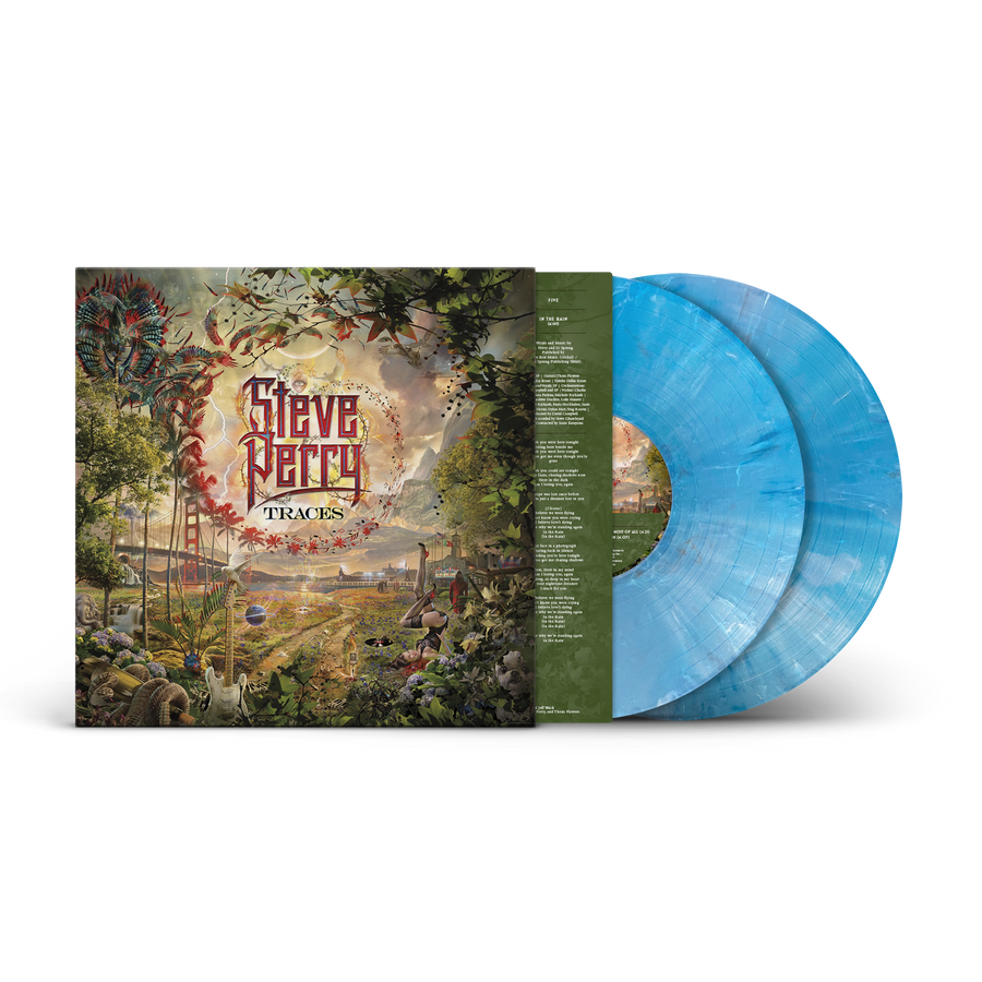 Steve Perry - Traces Exclusive Limited Edition Deluxe Blue Ocean Marble Color Vinyl 2x LP Record