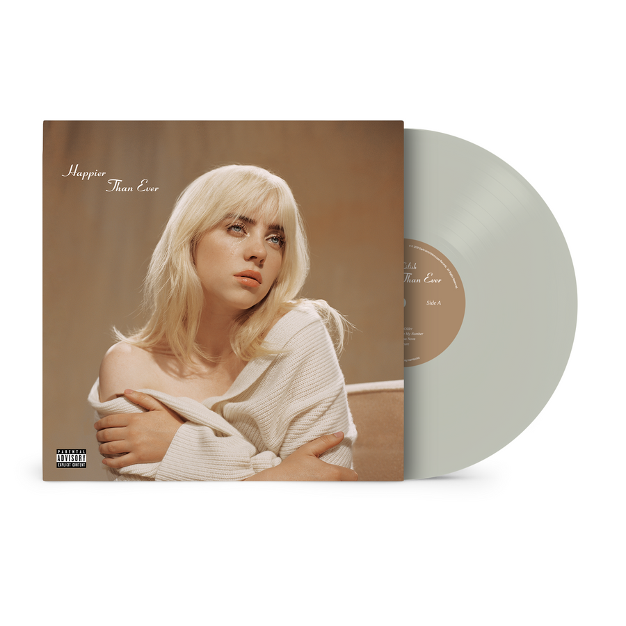 Billie Eilish - Happier Than Ever Exclusive Cool Grey Color LP Vinyl Limited Edition Record