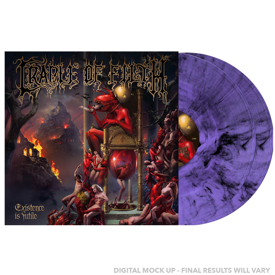 Cradle Of Filth - Existence Is Futile Exclusive Limited Edition Purple/Black Marbled Vinyl 2xLP Record