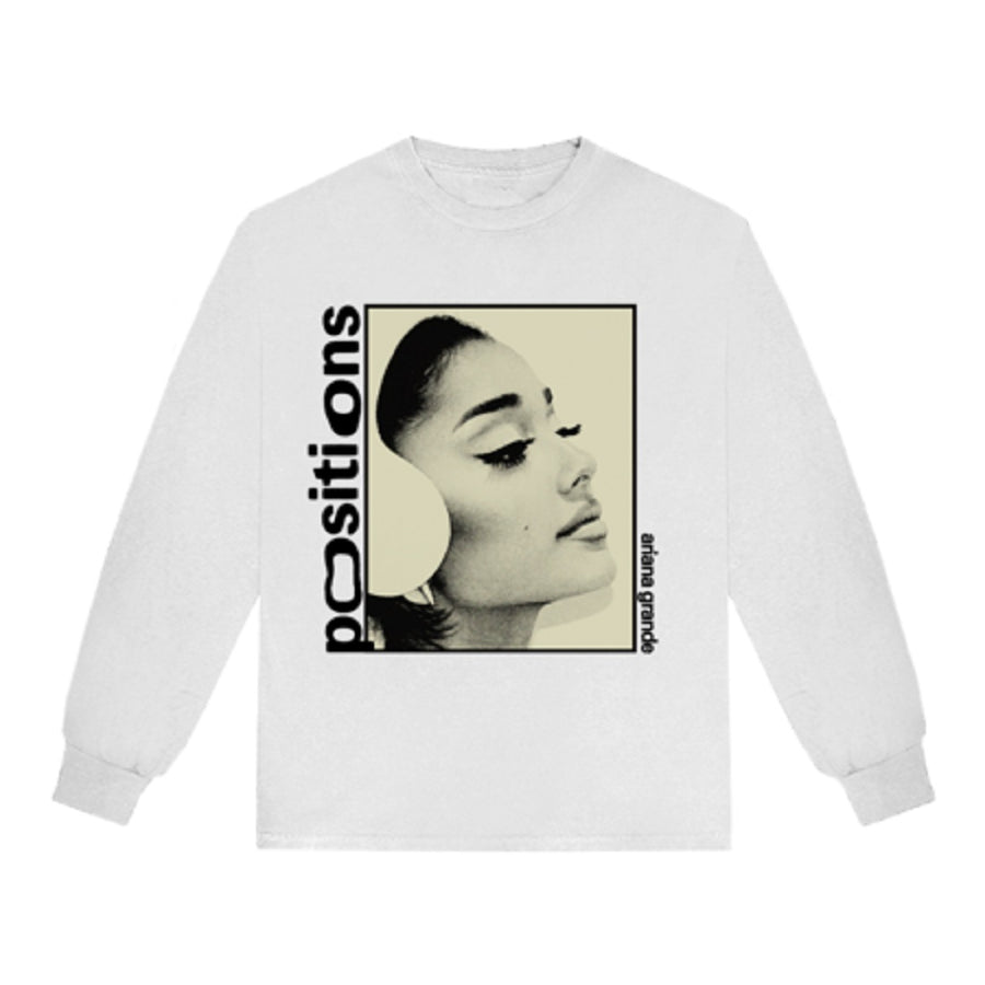 Ariana Grande - Positions Photo Long Sleeve T-Shirt I Exclusive Front Soft Hand Print Design