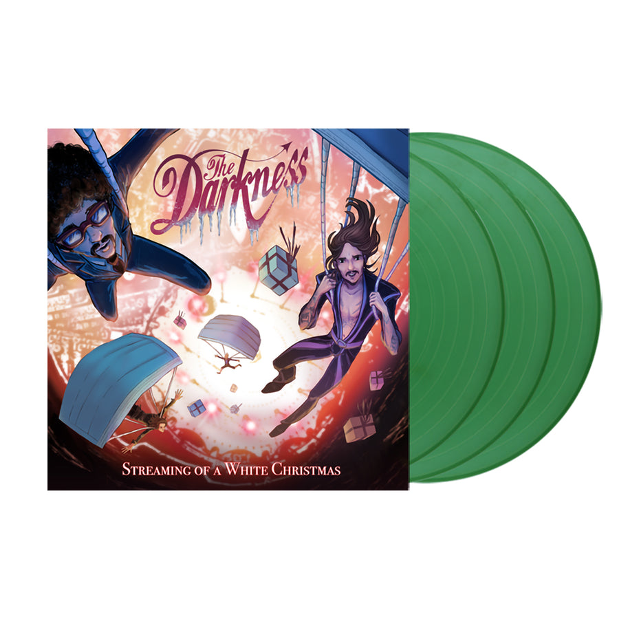 The Darkness - Streaming Of A White Christmas Limited Edition Triple Sparkle Green Color Vinyl LP Record