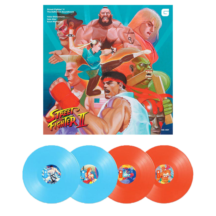 Street Fighter II The Definitive Soundtrack Blue & Orange Colored 4x LP Vinyl Box Set
