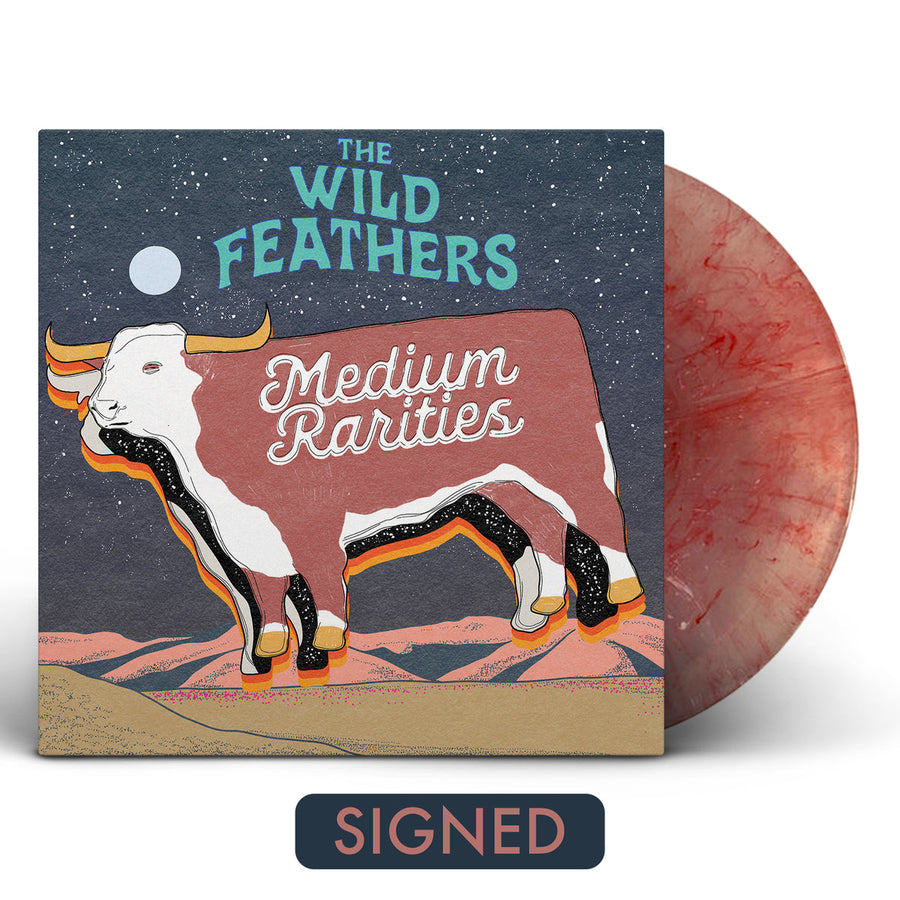 the-wild-feathers-medium-rarities-exclusive-signed-deluxe-medium-rare-meat-color-vinyl-lp