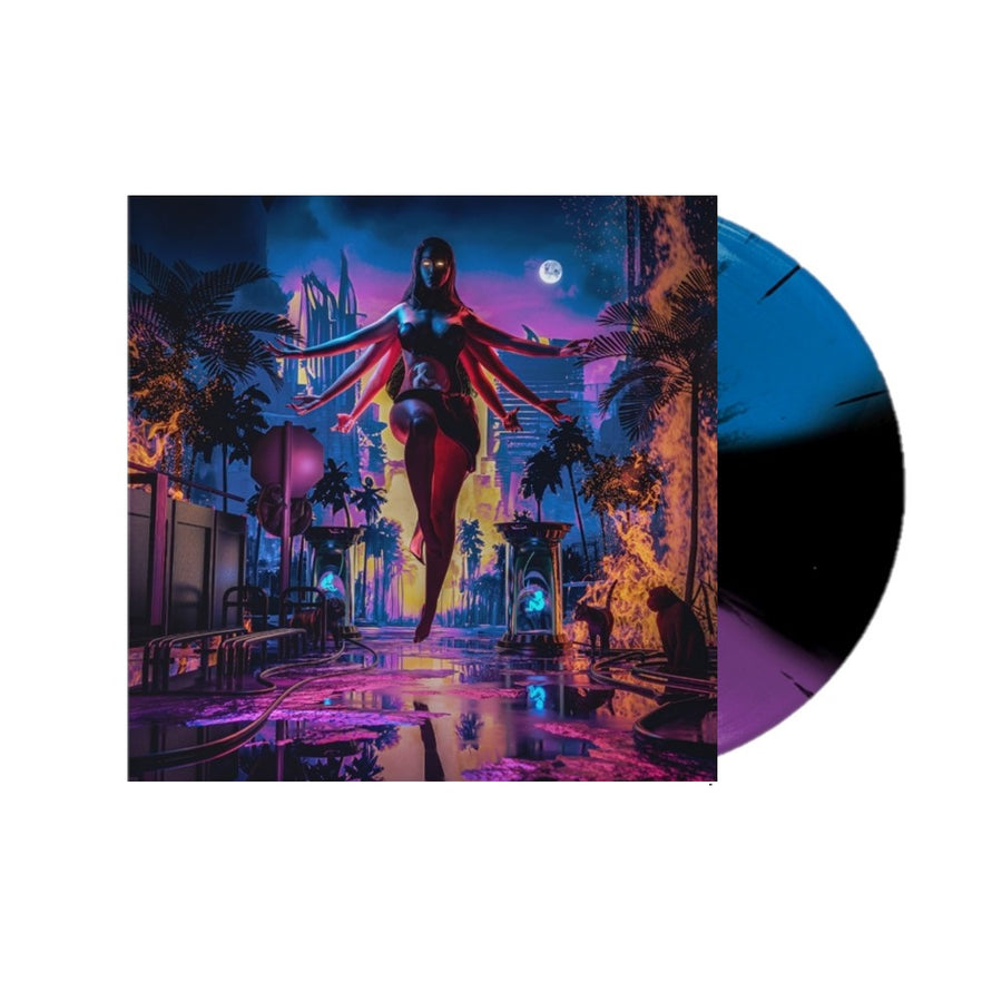 Veil of Maya - Mother Exclusive Limited Edition 3-Colour Stripe Cyan / Black / Purple w/ Black Splatter Colored Vinyl LP