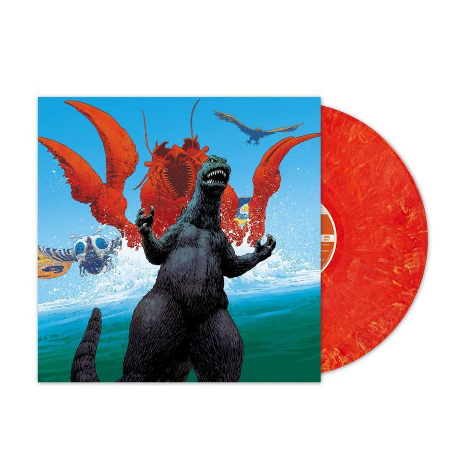 Godzilla Ebirah Horror of the Deep 1966 Soundtrack Red Yellow Swirl Vinyl LP