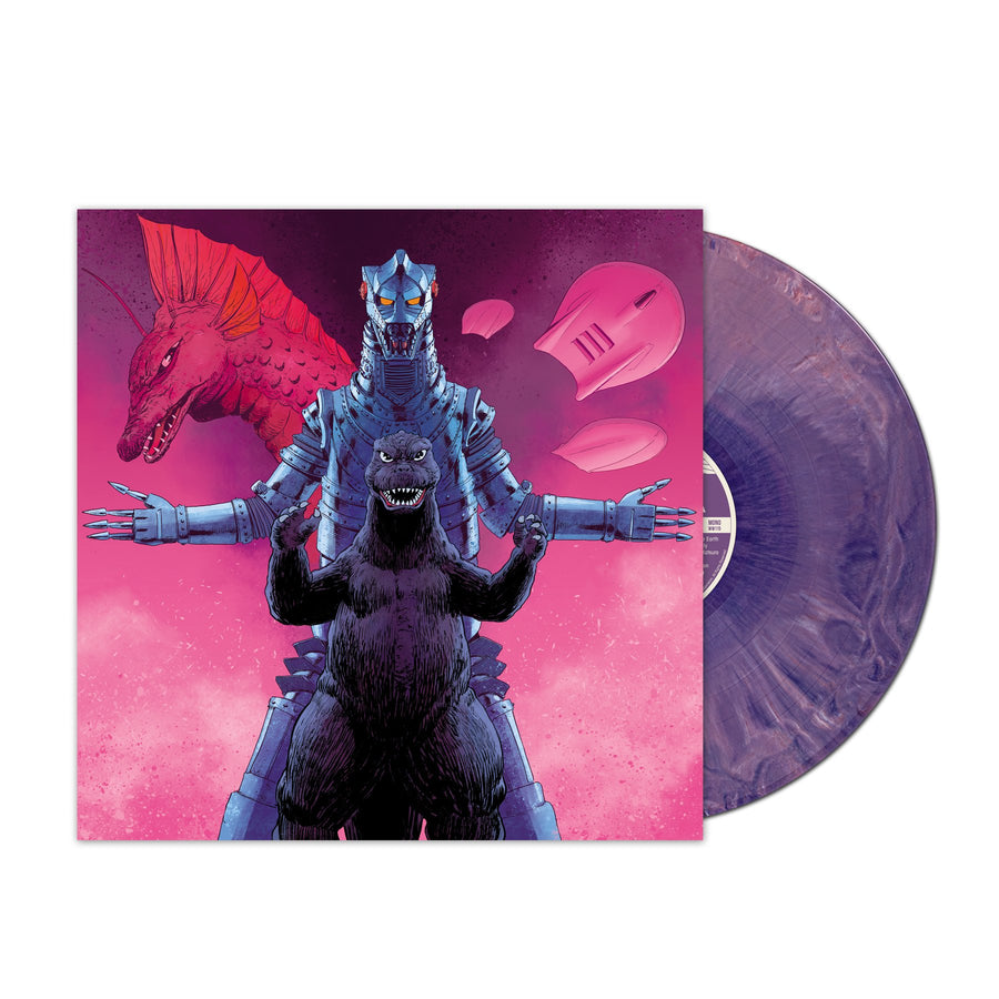 Godzilla Terror of Mechagodzilla 1975 Soundtrack Purple White Swirl Vinyl LP