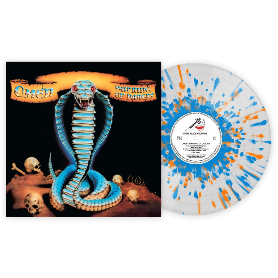 Omen - Warning of Danger Exclusive orange & Blue Splatter with Clear LP Vinyl [VMP Anthology]