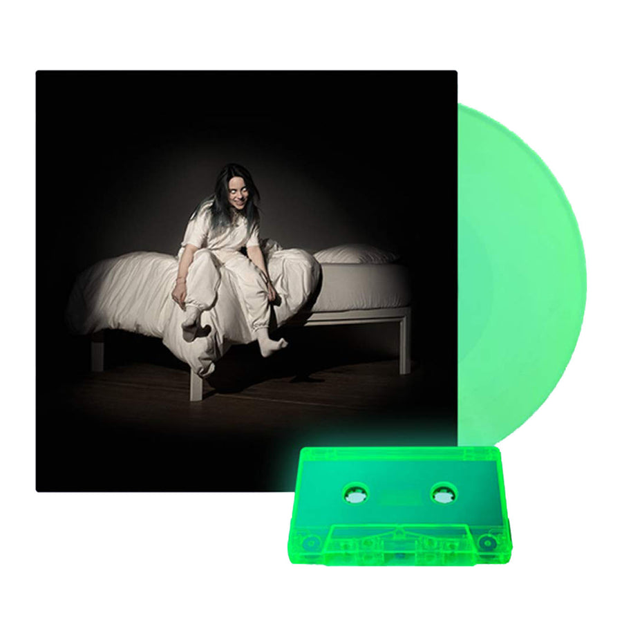 Billie Eilish - When We All Fall Asleep, Where Do We Go? Exclusive Glow In Dark Vinyl LP and UV Cassette Bundle