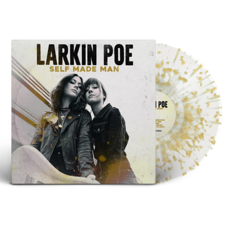 Larkin Poe - Self Made Man Exclusive limited Edition Milky White With Gold Splatter Vinyl Album LP_Record
