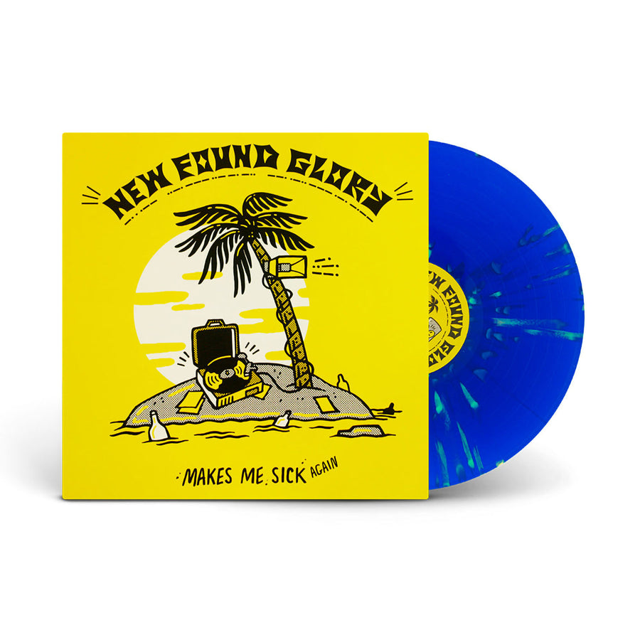 New Found Glory - Makes Me Sick Again Exclusive Limited Edition Blue W/ Yellow Splatter Color Vinyl LP