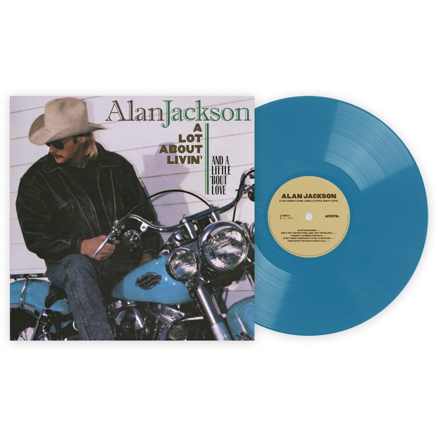Alan Jackson - A Lot About Livin' (And a Little 'Bout Love) Exclusive VMP ROTM Mercury Blue Vinyl LP Record