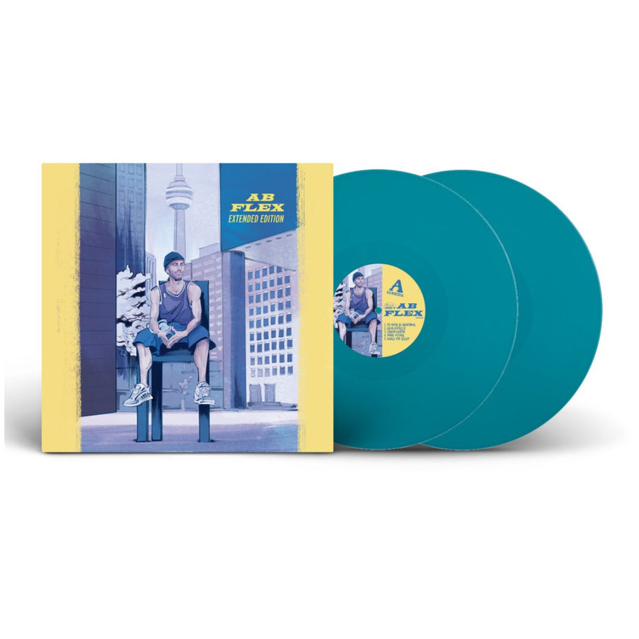 Abdominal - Ab Flex Exclusive Limited Turquoise Opaque Marbled/Yellow Color Vinyl 2x LP