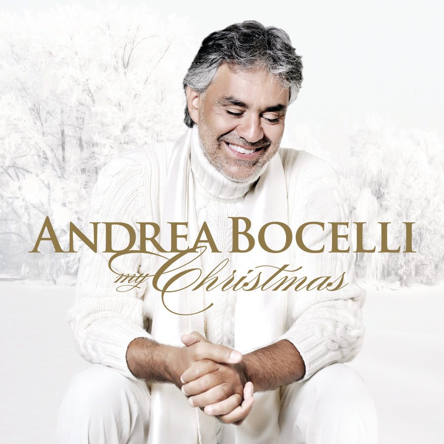 Andrea Bocelli - My Christmas Fireside Edition Exclusive Limited White/Gold Color Vinyl LP Record