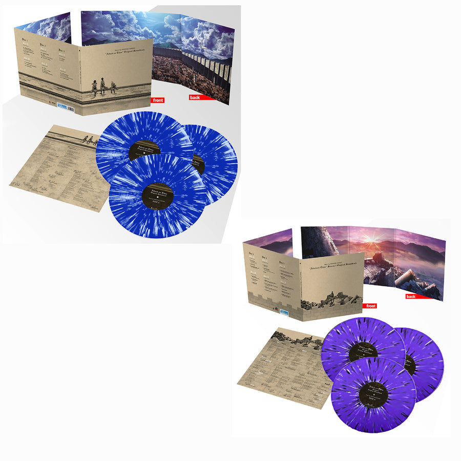 Attack on Titan Season 1 & 2 Original Soundtrack Exclusive 6x LP Colored Vinyl Bundle Pack [LITA Version]