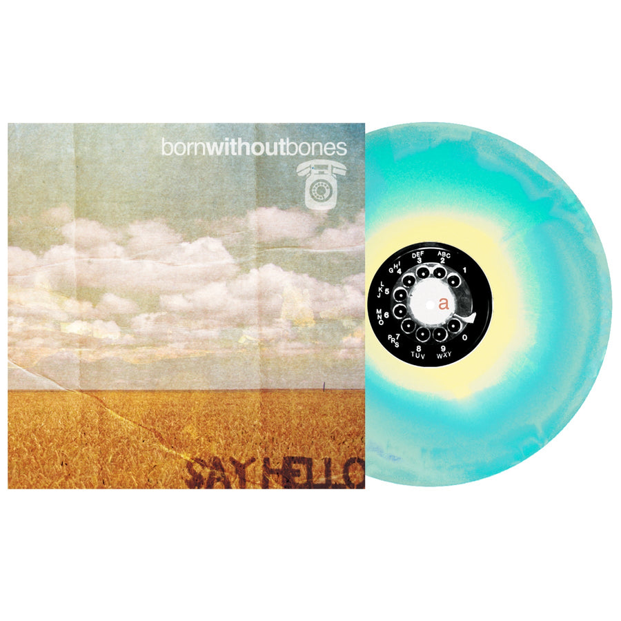 Born Without Bones - Say Hello Exclusive Limited Easter Yellow, Bone, Electric Blue Splatter Vinyl LP Record