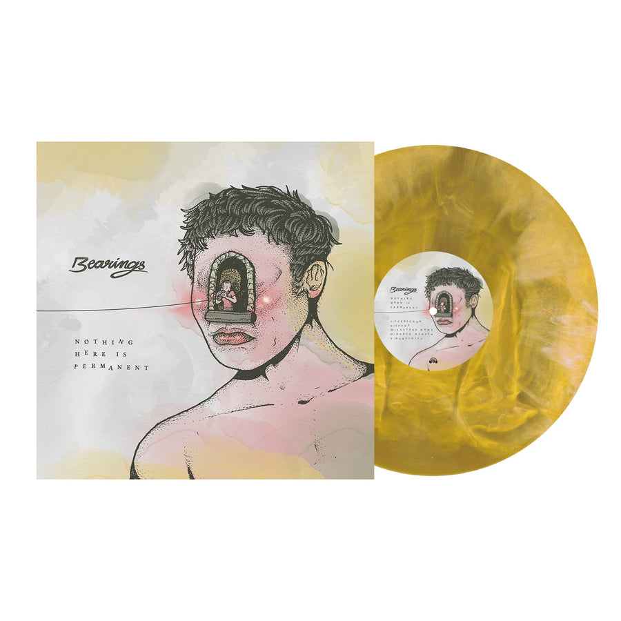 Bearings - Nothing Here Is Permanent Exclusive Limited Edition Yellow/Gold & White Galaxy Color Vinyl LP Record