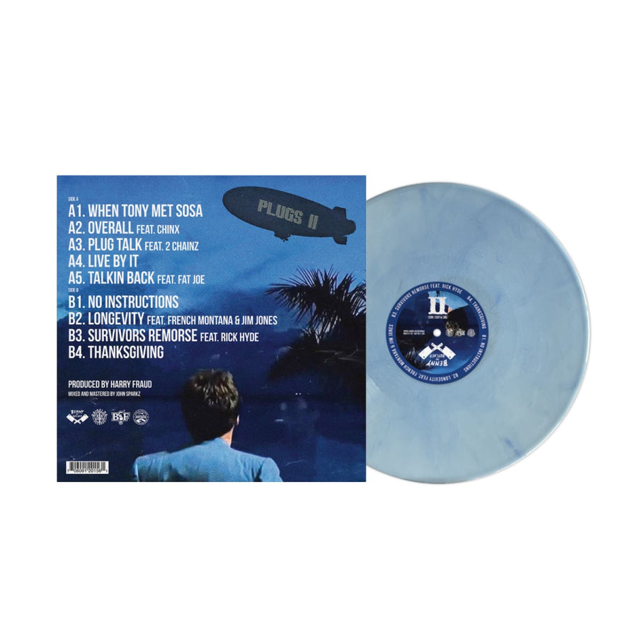 Benny The Butcher & Harry Fraud - The Plugs I Met 2 Exclusive Sky Blue Color Vinyl LP Limited Edition #1520 Copies