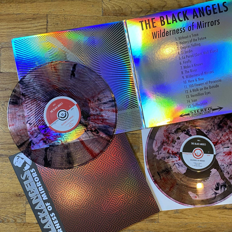 Black Angels - Wilderness of Mirrors Exclusive Clear/Red/black Swirl Color Vinyl 2x LP Limited Edition #1000 Copies
