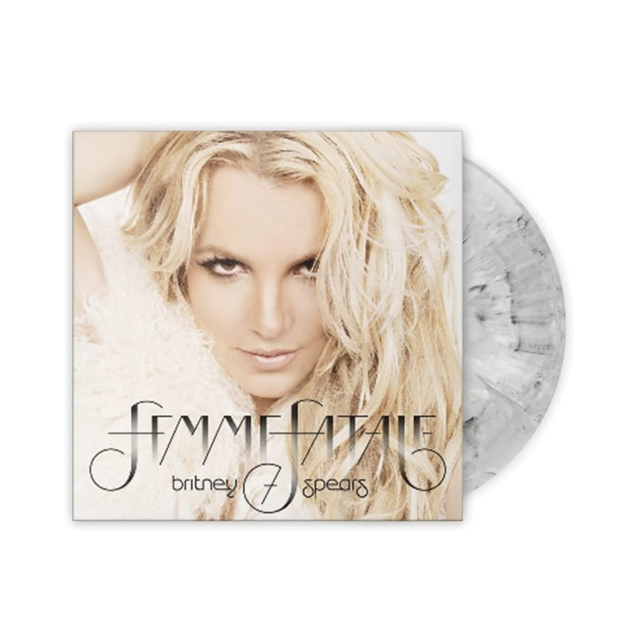 Britney Spears - Femme Fatale Exclusive Limited Edition White/Gray Marble Color Vinyl LP Record