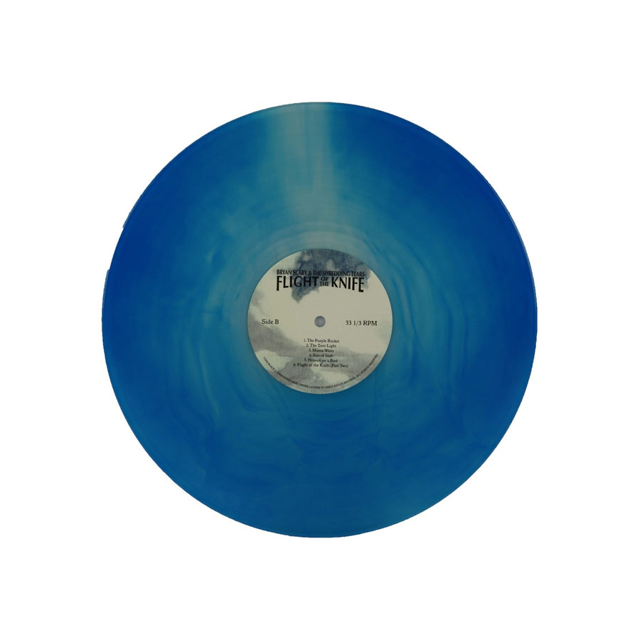 Bryan Scary The Shredding Tears - Flight of the Knife Exclusive Limited Edition Blue with Cloudy Swirl Color Vinyl LP Record