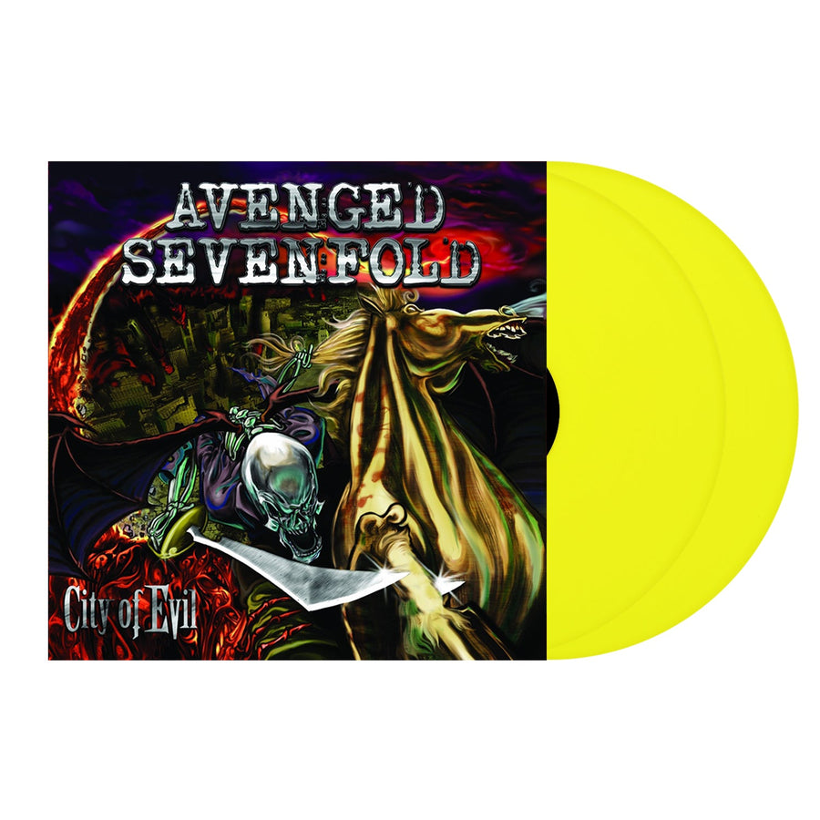 Avenged Sevenfold - City Of Evil Exclusive Limited Neon Yellow Color Vinyl 2x LP