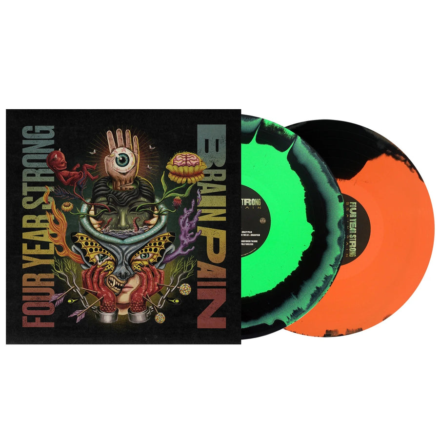 Four Year Strong - Brain Pain Deluxe Exclusive Limited Edition Mint Green/Halloween Orange Vinyl 2LP