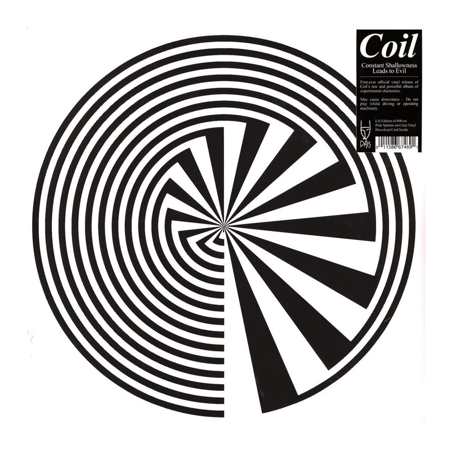 COIL - Constant Shallowness Leads to Evil Exclusive Pink/Clear Splatter Color Vinyl 2x LP Limited Edition #600 Copies