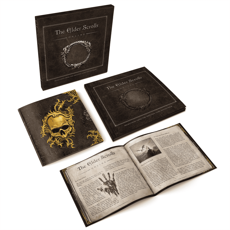 The Elder Scrolls Online Exclusive Limited Edition Gold and Silver Swirl Color 4LP Vinyl Box