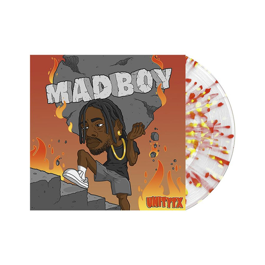 Unitytx ‎- Madboy Limited Edition Clear With Heavy Blood Red & Highlighter Splatter Vinyl [LP_Record]