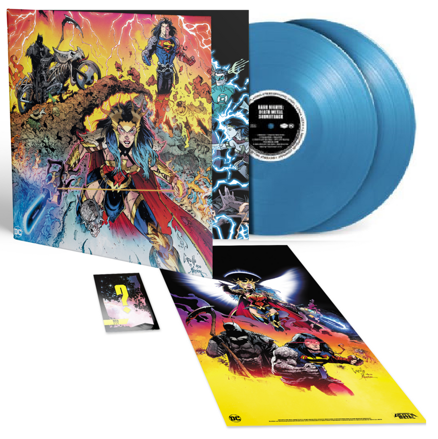 DC Dark Nights - Death Metal Soundtrack Exclusive Blue Color 2x LP Vinyl Record With Exclusive Variant Cover